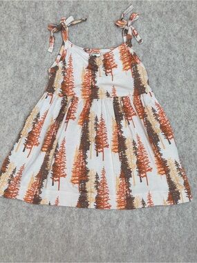 +Kate Quinn Woodland Tree Modal Tie Strap Dress Fall Forest Boho 3-6M